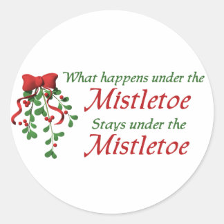 Weihnachts-Mistletoe-Aufkleber Runder Aufkleber