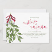 Weihnachts Mistletoe Greenerity Foliage Holiday Pa Einladung (Vorderseite)