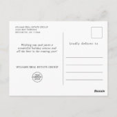 Weihnachts-Mistletoe Holiday Corporate Gruß Postkarte (Rückseite)