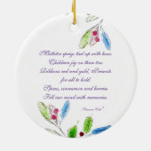 Weihnachts-Mistletoe mit Gedicht Keramik Ornament (Hinten)