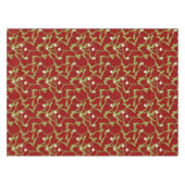 Weihnachts Mistletoe Roter Tisch Tuch Tischdecke (Vorderseite (Horizontal))