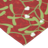 Weihnachts Mistletoe Roter Tisch Tuch Tischdecke (Schrägansicht)