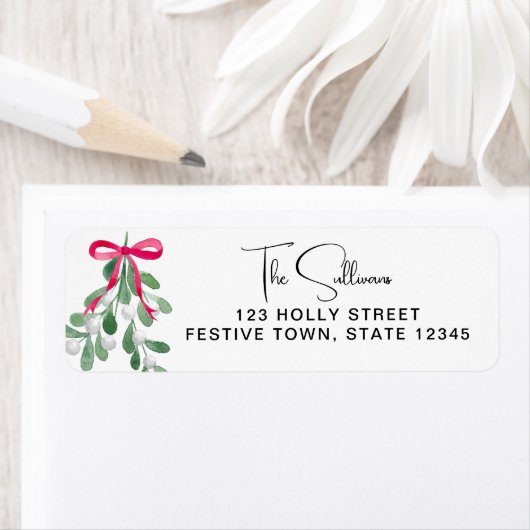 Weihnachts-Mistletoe-Rücksendeadresse (Insitu)