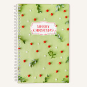 Weihnachts-Mistletoe Spiral Notebook Notizblock (Vorderseite)