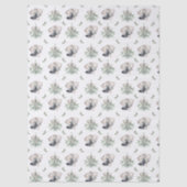 Weihnachts-Mistletoe und Silberglocken Seidenpapier (Vorderseite)