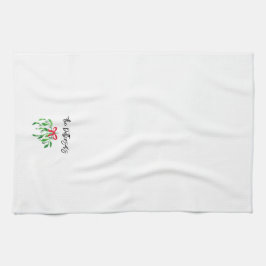 Weihnachts MistletoNAME Festlicher Feiertag Kiss S Geschirrtuch