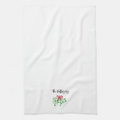 Weihnachts MistletoNAME Festlicher Feiertag Kiss S Geschirrtuch (Vertikal)