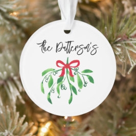 Weihnachts MistletoNAME Festlicher Feiertag Kiss S Ornament