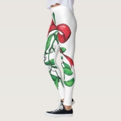 Weihnachts-Mistletowo unter dem Gürtel Funny Xmas Leggings (Links)