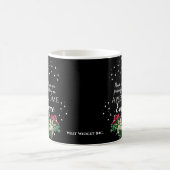Weihnachts-Mitarbeiteraufwertung Floral Black Kaffeetasse (Mittel)