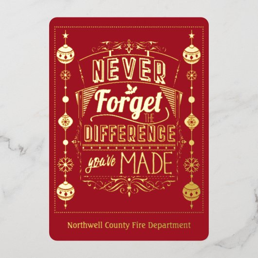 Weihnachts-Mitarbeiteraufwertungsurlaub Folien Feiertagskarte (Vorderseite)