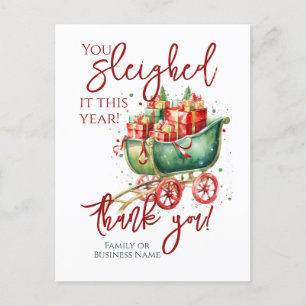 Weihnachts-Mitarbeiterteam Vielen Dank Feiertagspostkarte