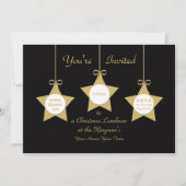Weihnachts-Mittagessen Einladung Weihnachtsstars (Vorderseite)
