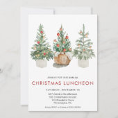 Weihnachts Mittagspause Pinienbäume Urlaub Einladu Einladung (Vorderseite)