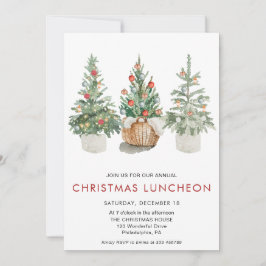 Weihnachts Mittagspause Pinienbäume Urlaub Einladu Einladung