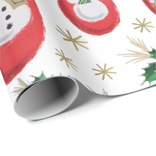 Weihnachts-Mittens im Mittelalter Geschenkpapier (Rolleneckpunkt)