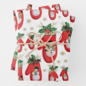 Weihnachts-Mittens im Mittelalter Geschenkpapier Set (Beispiel)