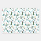 Weihnachts Mix Aquarellpapier-Blätter Geschenkpapier Set (Vorderseite)