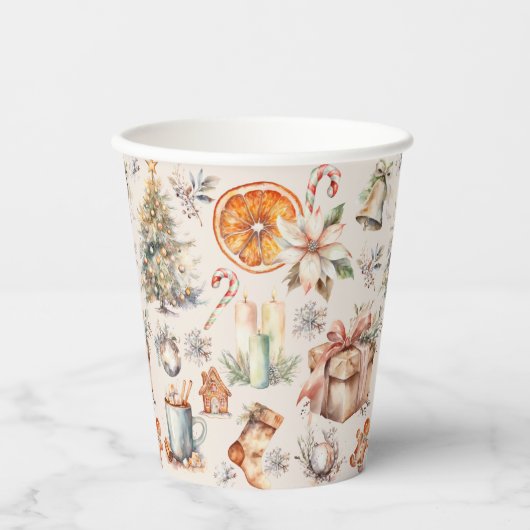 Weihnachts-Mix - Werbeartikel Pappbecher (Vorderseite)