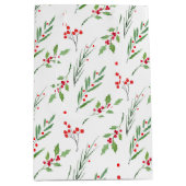 Weihnachts-Mixed Botanisches Muster Mittlere Gesch Geschenktüte (Vorderseite)