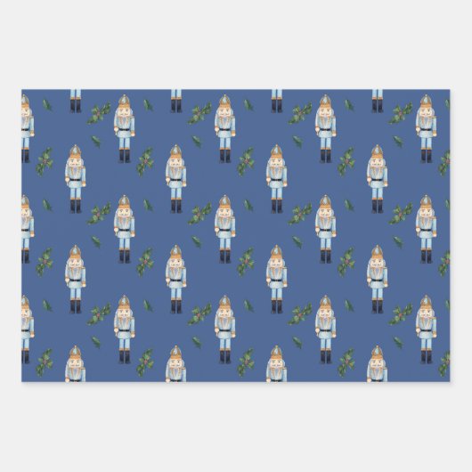 Weihnachts-Mixed-Farbe-Nutcracker Geschenkpapier Set (Vorderseite 3)