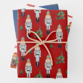 Weihnachts-Mixed-Farbe-Nutcracker Geschenkpapier Set (Beispiel)