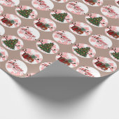Weihnachts-Mocha Wrapping Paper Geschenkpapier (Ecke)