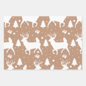 Weihnachts-Modern Pastel Patterns Trio Geschenkpapier Set (Vorderseite 3)