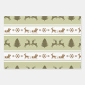 Weihnachts-Modern Pastel Patterns Trio Geschenkpapier Set (Vorderseite 2)