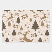 Weihnachts-Modern Pastel Patterns Trio Geschenkpapier Set (Vorderseite)