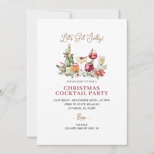 Weihnachts-Moderne Feier Einladung (Vorderseite)