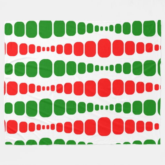 Weihnachts-Moderne Rechtecke Fleecedecke (Vorderseite (Horizontal))