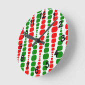 Weihnachts-Moderne Rechtecke Runde Wanduhr (Winkel)