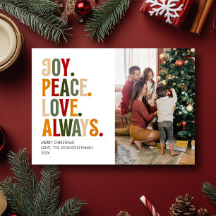 Weihnachts-Moderne Typografie Niedliches Foto Feiertagskarte