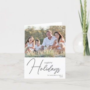 Weihnachts-Modernes Script Custom-Foto Feiertagskarte