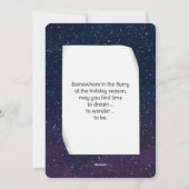 Weihnachts-Mond auf Pine Bough Feiertagskarte (Rückseite)