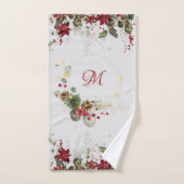 Weihnachts Monogram Badetuch Set (Handtuch)