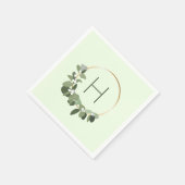 Weihnachts Monogram Modernes Kleider Dinner Party Serviette (Ecke)