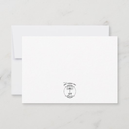 Weihnachts-Monogramm-Hochzeit Save The Date (Rückseite)