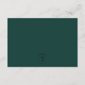 Weihnachts-Monogramm-Hochzeitsempfang Begleitkarte (Rückseite)