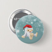 Weihnachts-Monster-Puppe mit roter Weihnachtsmannm Button (Vorne & Hinten)
