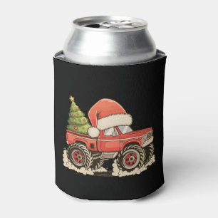 Weihnachts-Monster-Truck-Santa-Hut Xmas-Feiertag Dosenkühler
