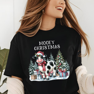 Weihnachts-Moo-y-Kuh-Farm Feiertage Tri-Blend Shirt