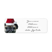 Weihnachts-Mops-Adressetiketten (Vorne)
