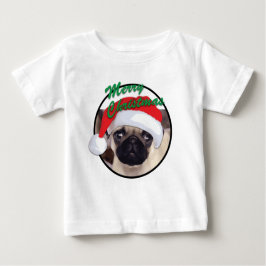 Weihnachts-Mops - Baby Fine Jersey T - Shirt