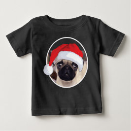 Weihnachts-Mops - Baby Fine Jersey T - Shirt