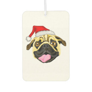 Weihnachts-Mops Car Air Freshener Autolufterfrischer