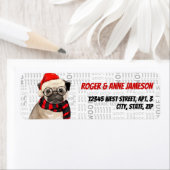Weihnachts-Mops Dog Lover Adresse (Insitu)