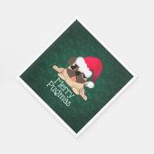 Weihnachts-Mops Dog Luncheon Paper Napkins Serviette (Ecke)
