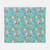 Weihnachts-Mops Fleece Blanket (Vorderseite (Horizontal))